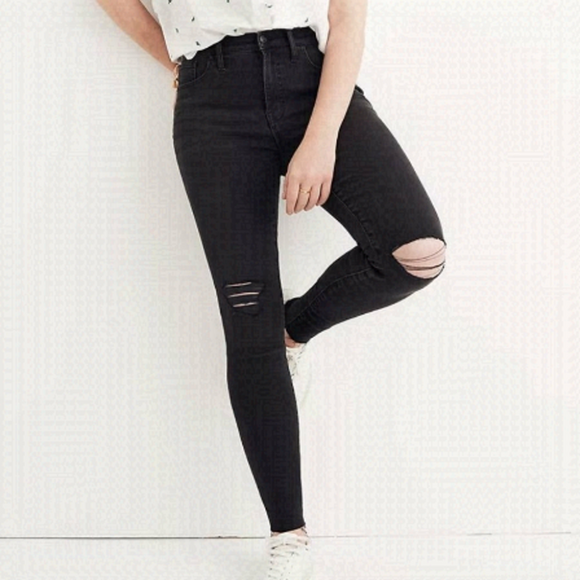 MADEWELL Mid Rise Skinny Jeans Raw Hem 27 - Picture 1 of 12